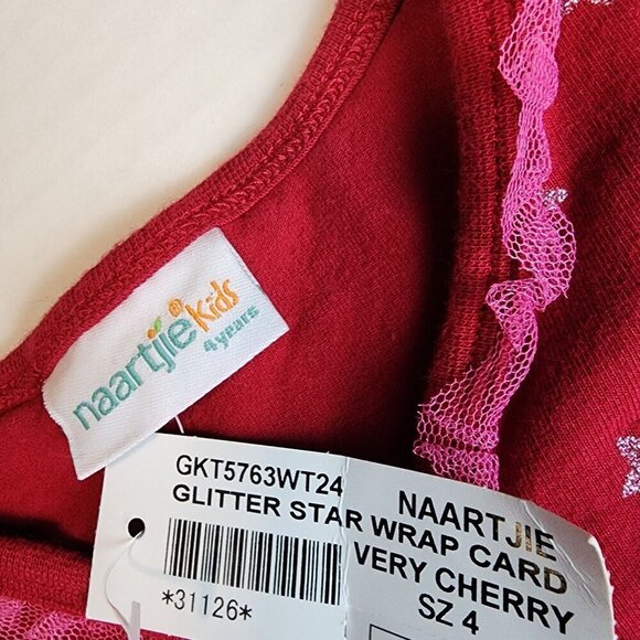 Naartjie sz 4 girl tops bundle tunic cardigan top glitter stars - Picture 8 of 8